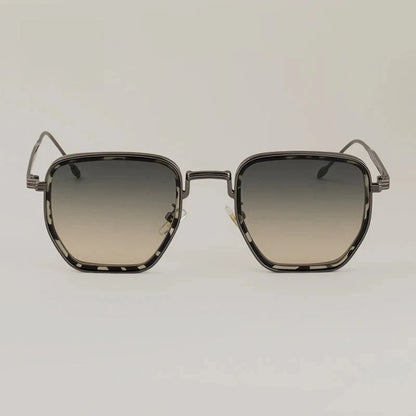 Marvion Geometric Metal Frame Sunglasses