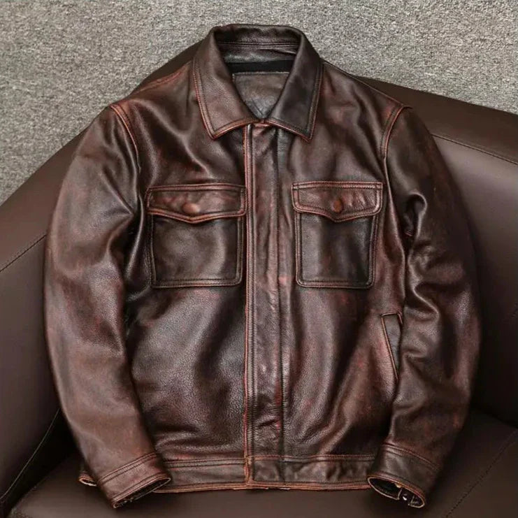 Vintage Outlaw Genuine Leather Jacket