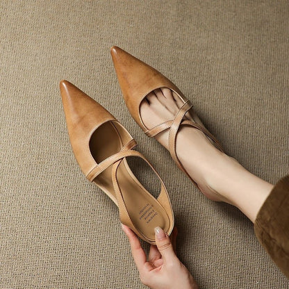 Mirella Crisscross Pointed Toe Mules