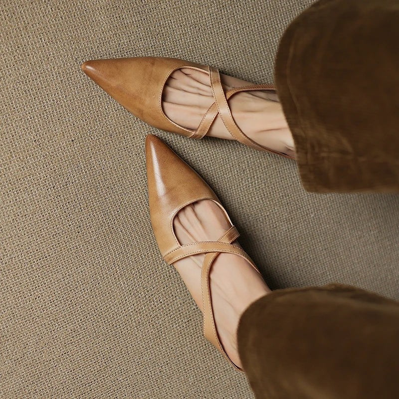 Mirella Crisscross Pointed Toe Mules