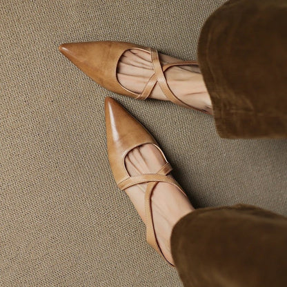 Mirella Crisscross Pointed Toe Mules