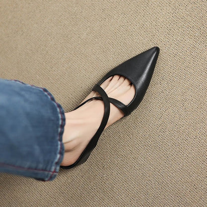 Mirella Crisscross Pointed Toe Mules
