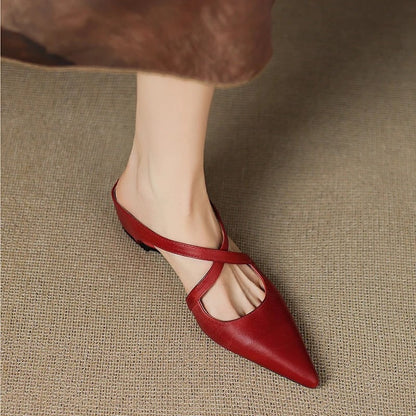 Mirella Crisscross Pointed Toe Mules
