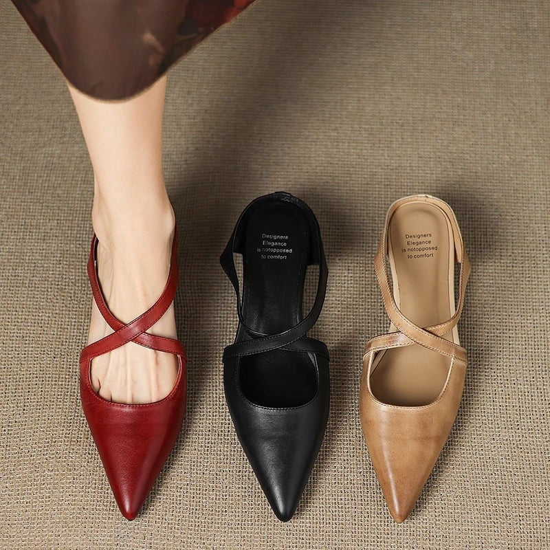 Mirella Crisscross Pointed Toe Mules