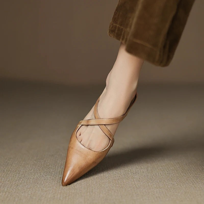 Mirella Crisscross Pointed Toe Mules
