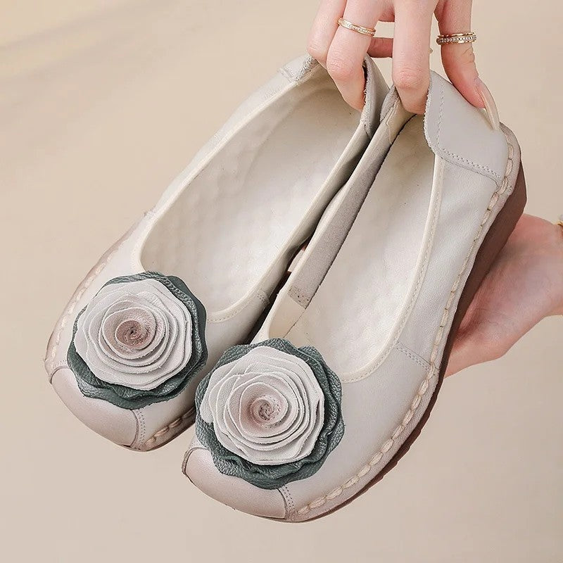 Mirelli Floral Appliqué Comfort Loafers