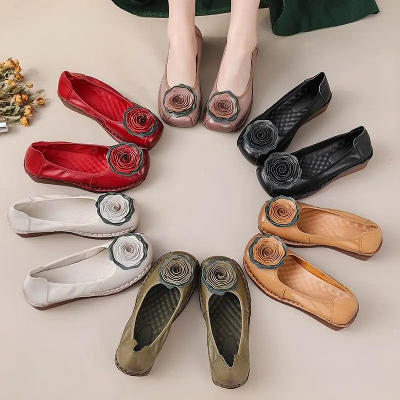 Mirelli Floral Appliqué Comfort Loafers