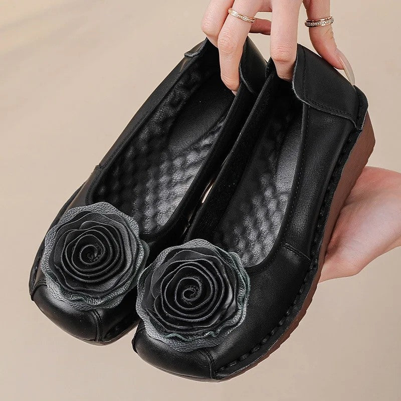 Mirelli Floral Appliqué Comfort Loafers