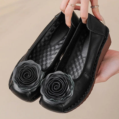 Mirelli Floral Appliqué Comfort Loafers
