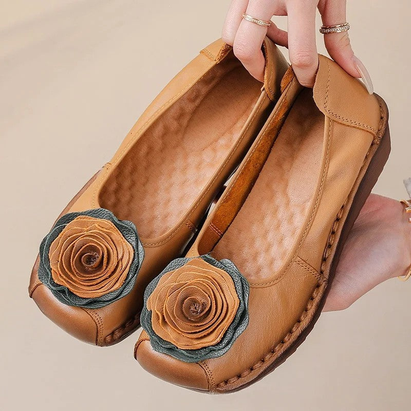 Mirelli Floral Appliqué Comfort Loafers