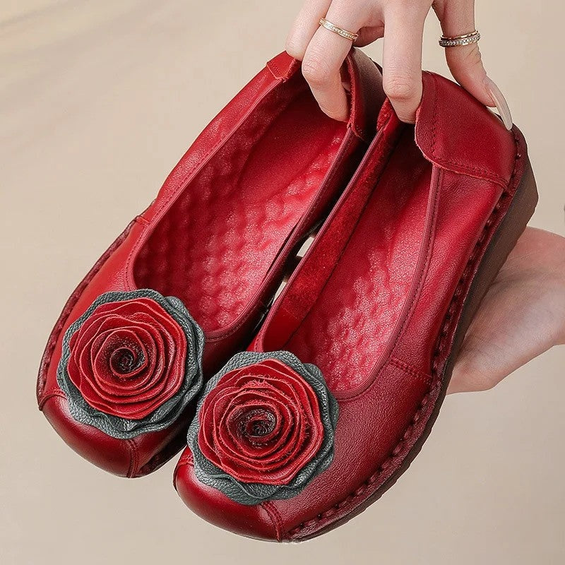 Mirelli Floral Appliqué Comfort Loafers