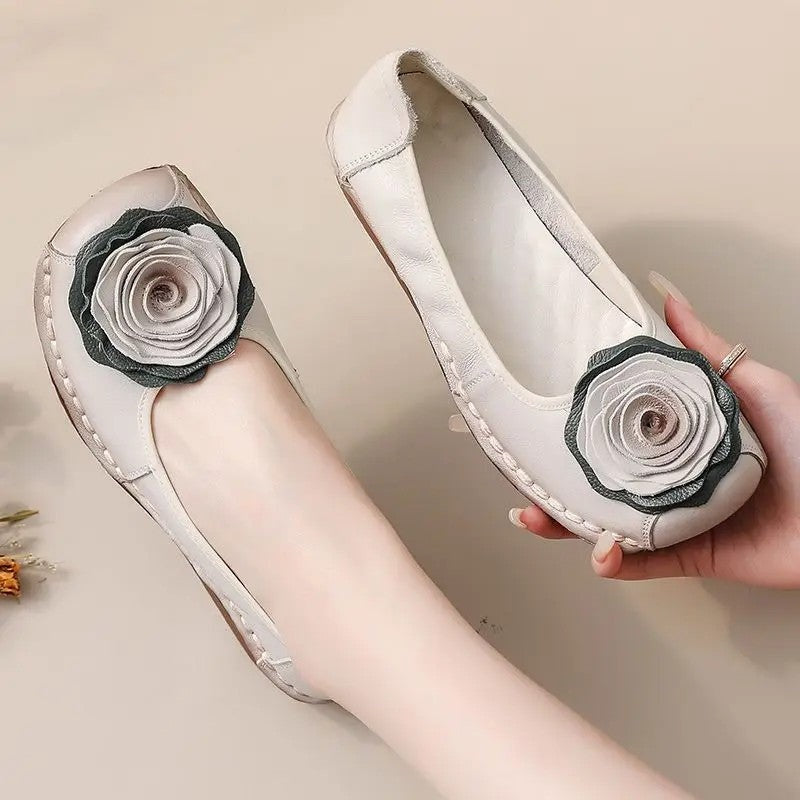 Mirelli Floral Appliqué Comfort Loafers