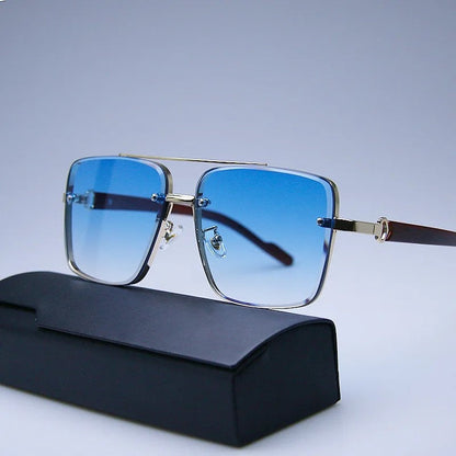 Mirelli Gradient Square Metal Sunglasses