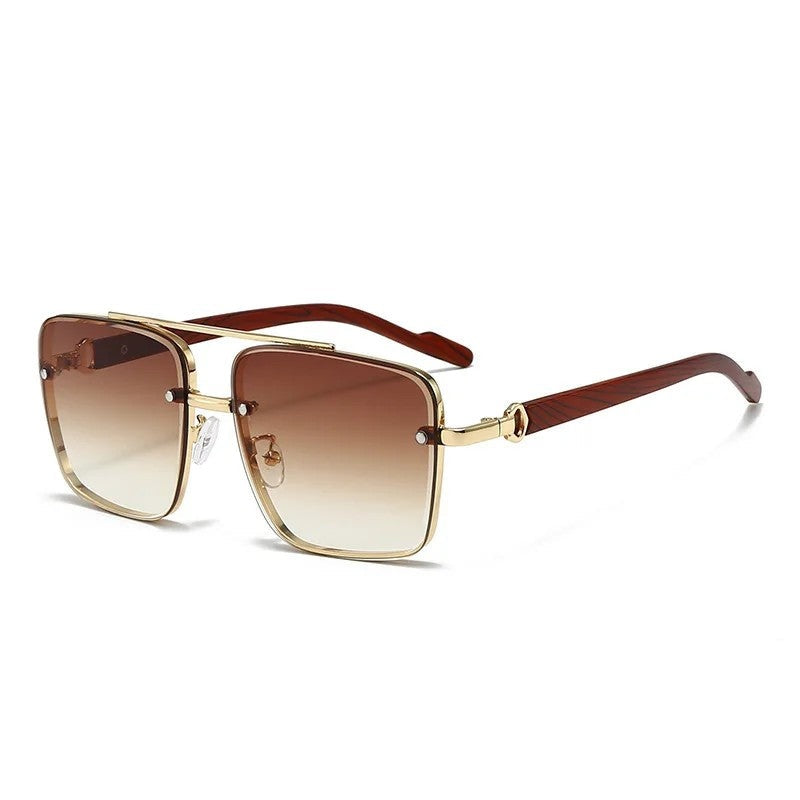 Mirelli Gradient Square Metal Sunglasses