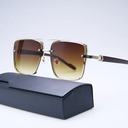 Mirelli Gradient Square Metal Sunglasses