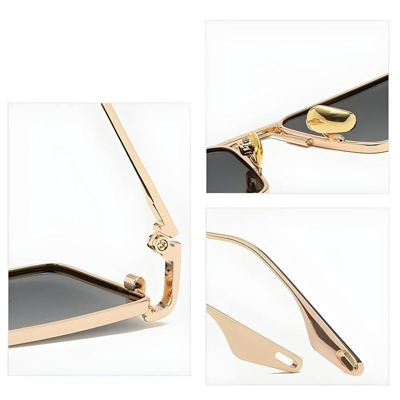 Mivaro Square Metal Frame Sunglasses