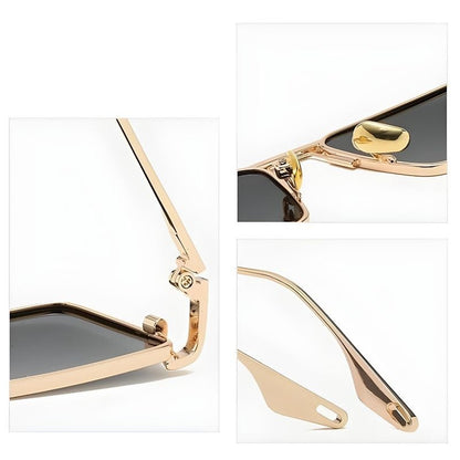 Mivaro Square Metal Frame Sunglasses