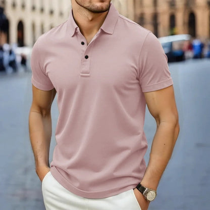 Modern Fitted Knit Polo Shirt