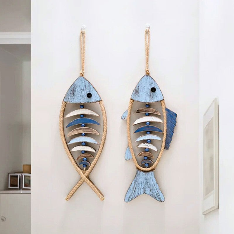 Nautical Rope Fish Wall Hanging Decor