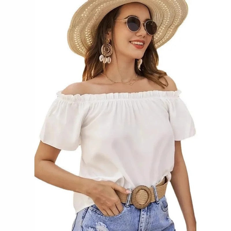 Off-Shoulder Relaxed Summer Blouse