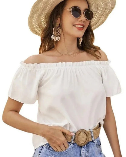 Off-Shoulder Relaxed Summer Blouse