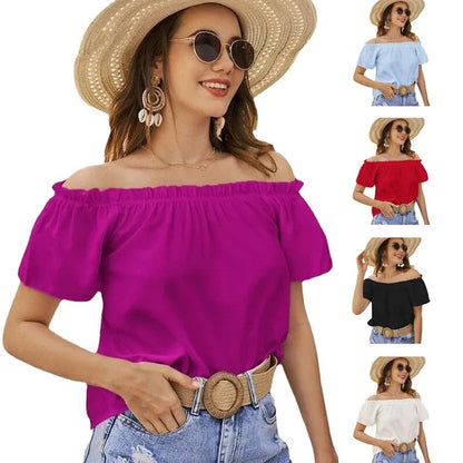 Off-Shoulder Relaxed Summer Blouse
