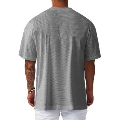 Oversized Mesh Workout Graphic T-Shirt