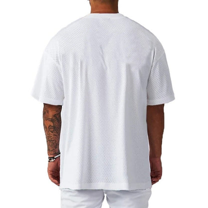 Oversized Mesh Workout Graphic T-Shirt