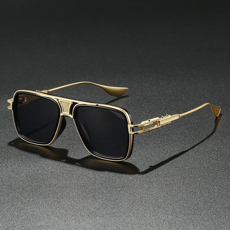 Ravelle Square Metal Frame Sunglasses