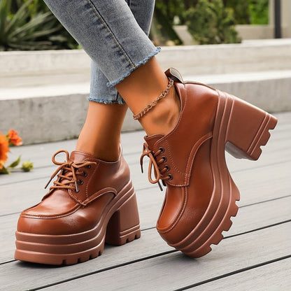 Ravone Chunky Platform Lace-Up Shoes