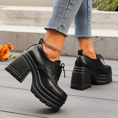 Ravone Chunky Platform Lace-Up Shoes