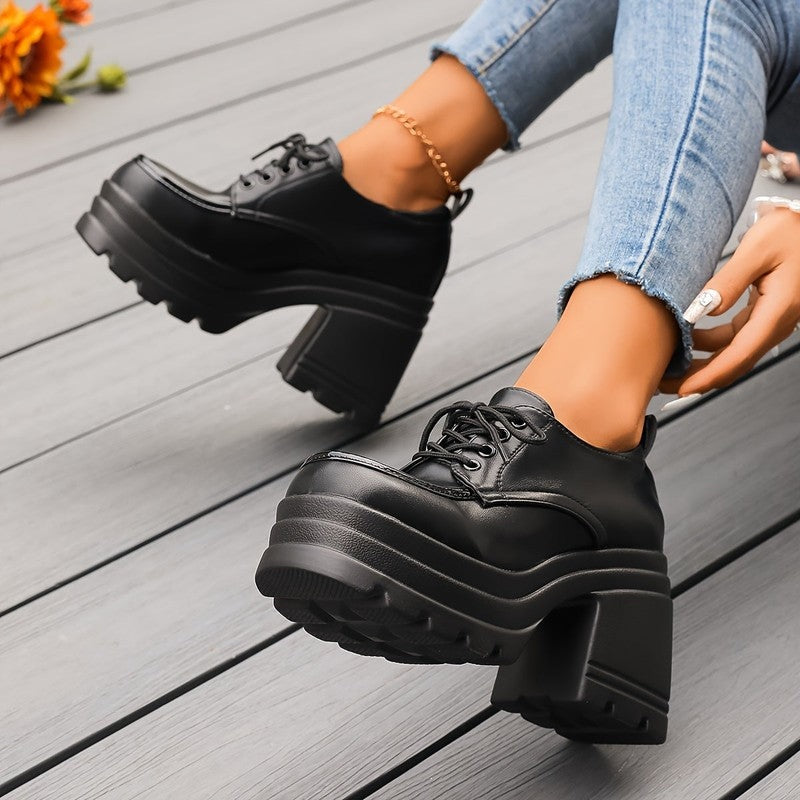 Ravone Chunky Platform Lace-Up Shoes