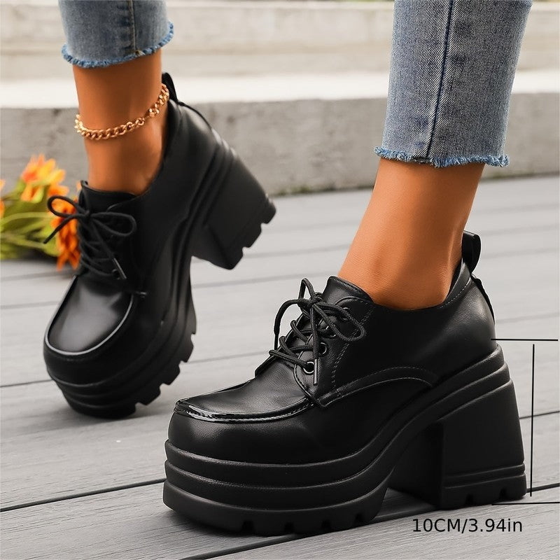 Ravone Chunky Platform Lace-Up Shoes