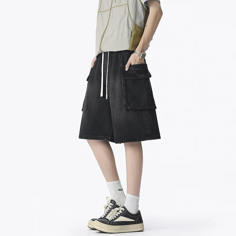 Relaxed Cargo Pocket Long Shorts