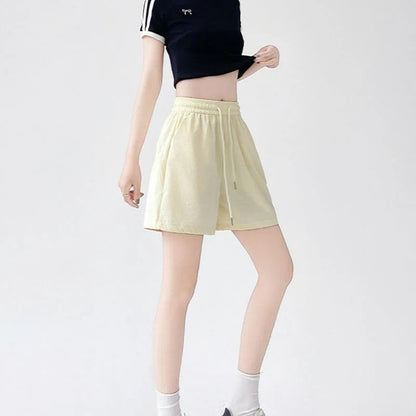 Relaxed Drawstring Waist Lounge Shorts