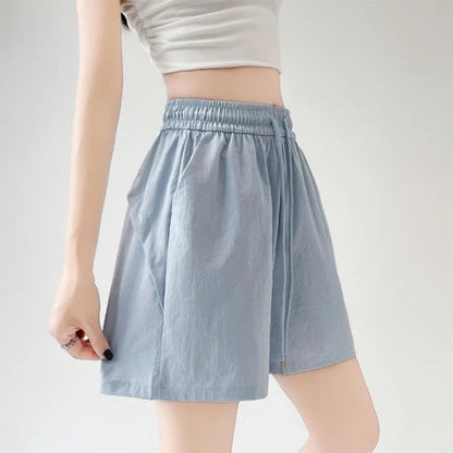 Relaxed Drawstring Waist Lounge Shorts