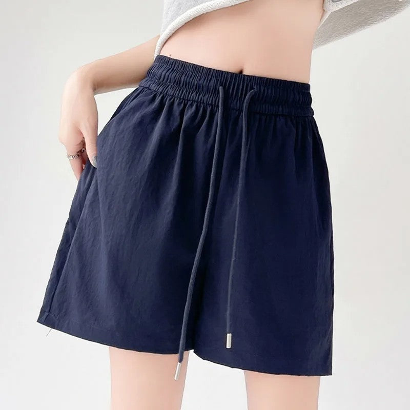 Relaxed Drawstring Waist Lounge Shorts