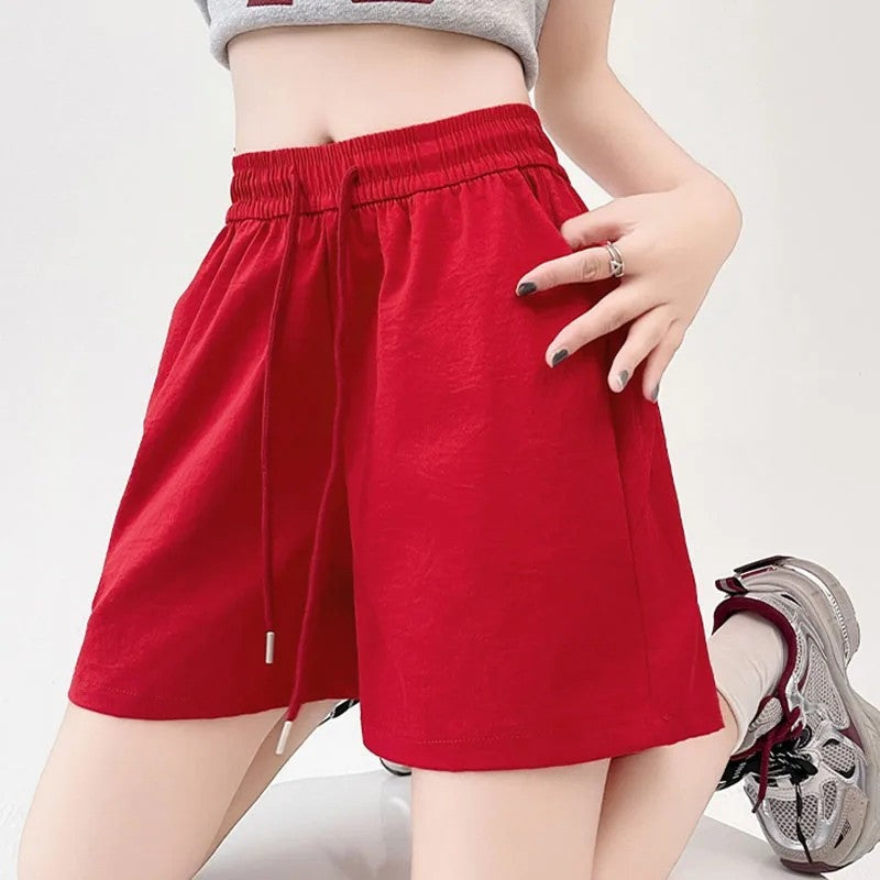 Relaxed Drawstring Waist Lounge Shorts