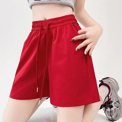 Relaxed Drawstring Waist Lounge Shorts
