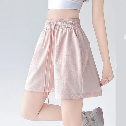 Relaxed Drawstring Waist Lounge Shorts