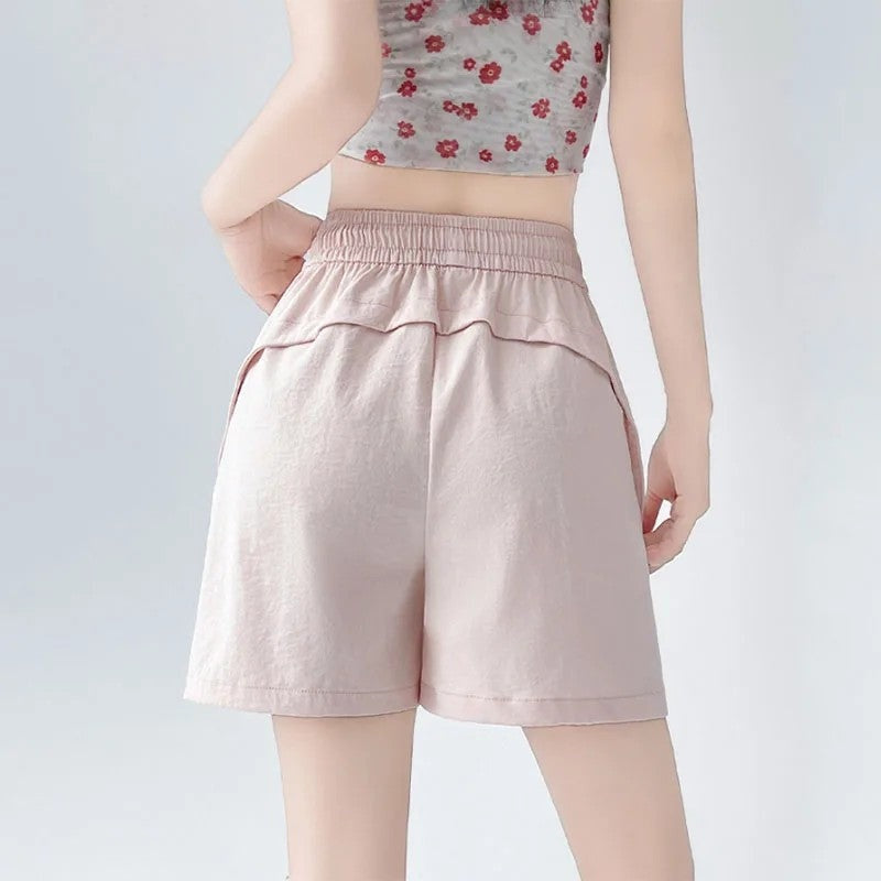 Relaxed Drawstring Waist Lounge Shorts