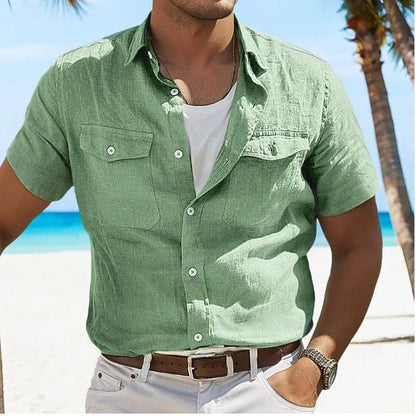 Relaxed Linen Short Sleeve Shirt
