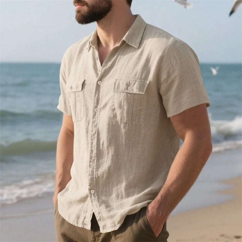 Relaxed Linen Short Sleeve Shirt