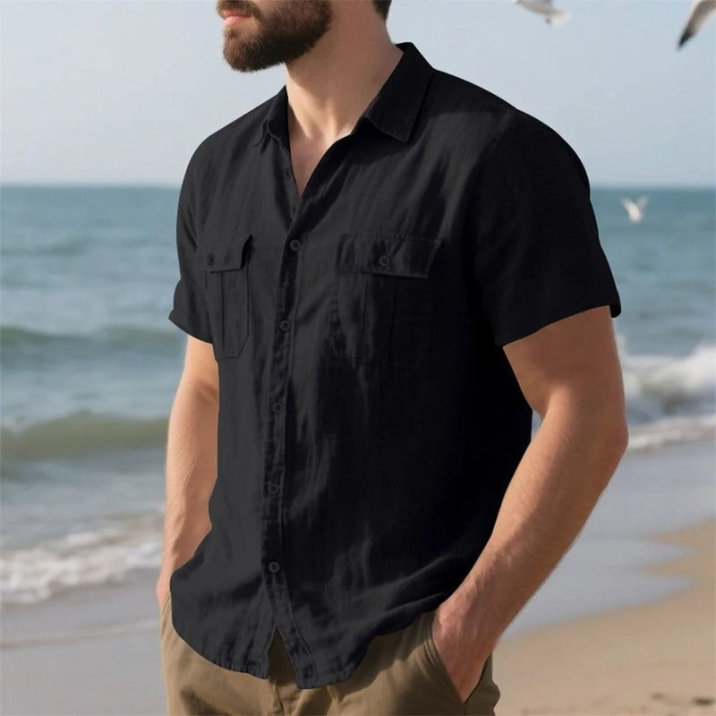 Relaxed Linen Short Sleeve Shirt