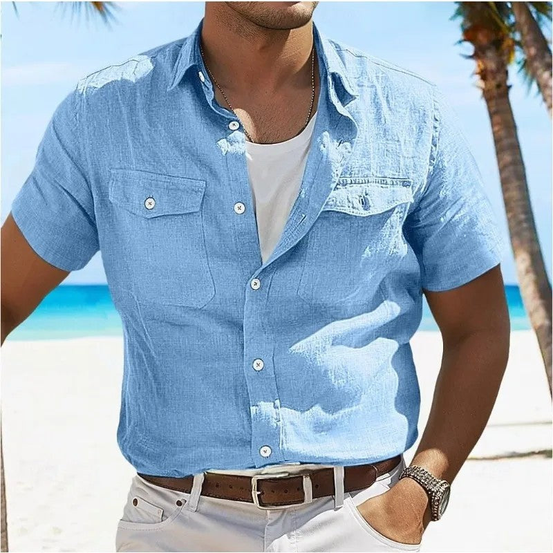 Relaxed Linen Short Sleeve Shirt