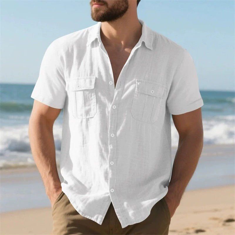 Relaxed Linen Short Sleeve Shirt