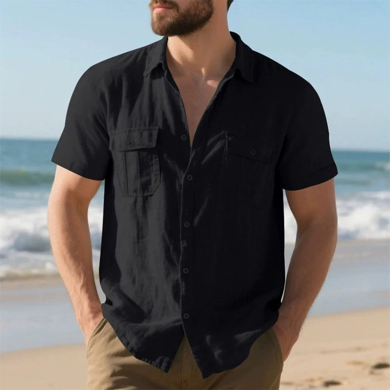 Relaxed Linen Short Sleeve Shirt