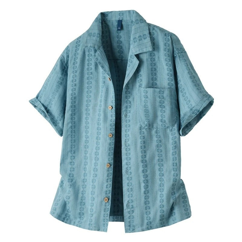 Relaxed Patterned Short Sleeve Shirt