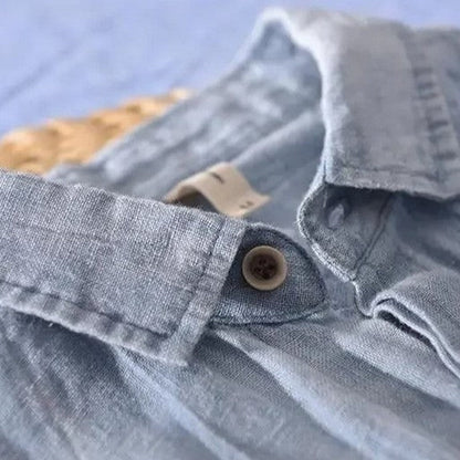 Relaxed Short Sleeve Linen Shirt