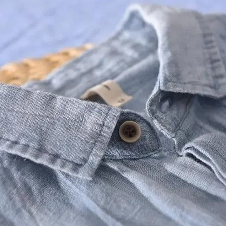 Relaxed Short Sleeve Linen Shirt